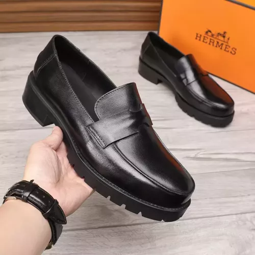 Replica Hermes Leather Shoes For Men #1329631 $96.00 USD for Wholesale