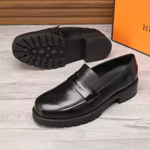 Replica Hermes Leather Shoes For Men #1329631 $96.00 USD for Wholesale