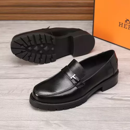 Replica Hermes Leather Shoes For Men #1329633 $96.00 USD for Wholesale