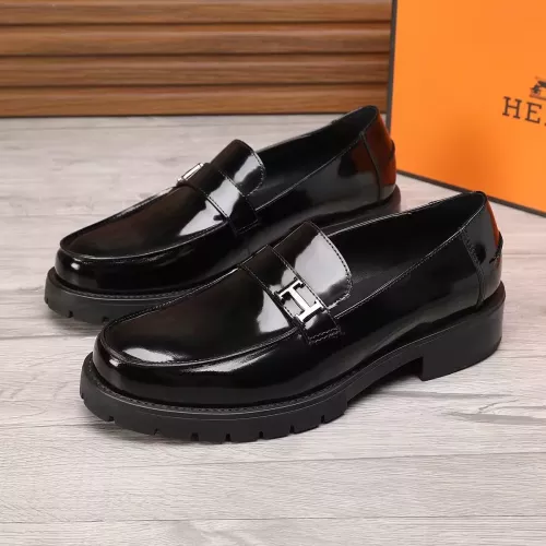 Replica Hermes Leather Shoes For Men #1329634 $96.00 USD for Wholesale