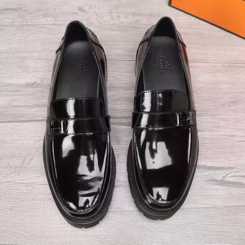Replica Hermes Leather Shoes For Men #1329634 $96.00 USD for Wholesale