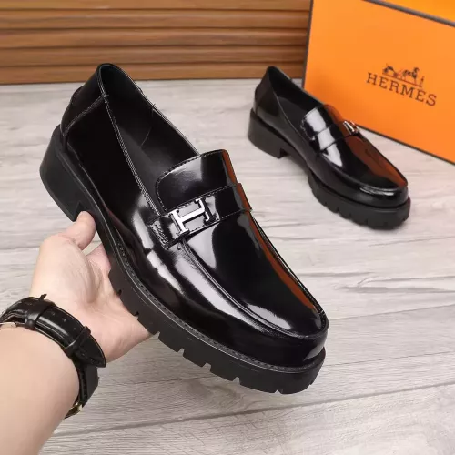 Replica Hermes Leather Shoes For Men #1329634 $96.00 USD for Wholesale