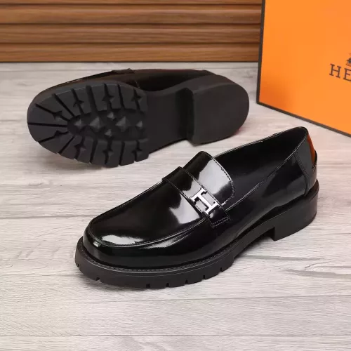 Replica Hermes Leather Shoes For Men #1329634 $96.00 USD for Wholesale