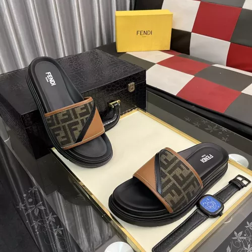 Replica Fendi Slippers For Men #1329927 $60.00 USD for Wholesale