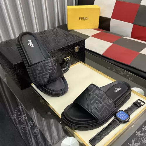 Replica Fendi Slippers For Men #1329933 $60.00 USD for Wholesale