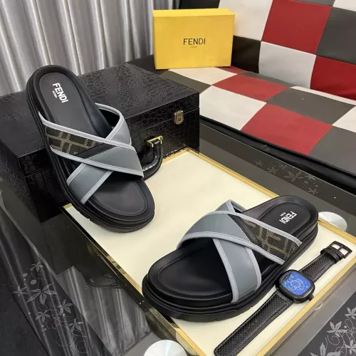 Replica Fendi Slippers For Men #1329934 $60.00 USD for Wholesale