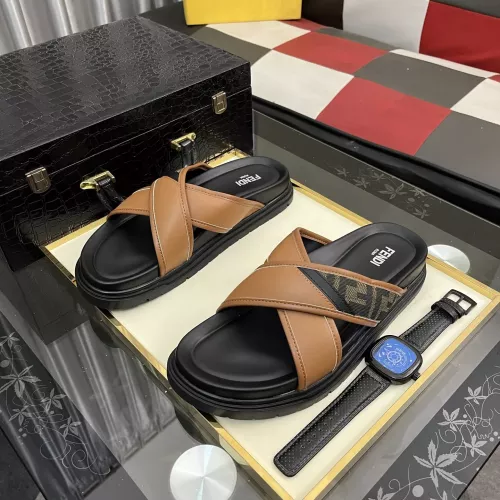 Cheap Fendi Slippers For Men #1329935, $$60.00 USD On Fendi Slippers
