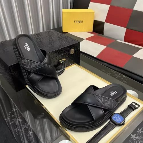 Replica Fendi Slippers For Men #1329936 $60.00 USD for Wholesale