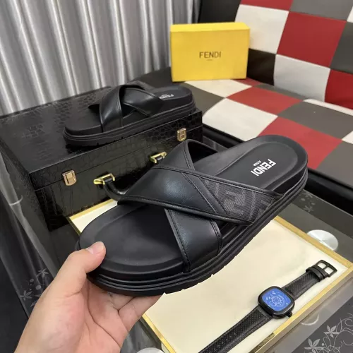 Replica Fendi Slippers For Men #1329936 $60.00 USD for Wholesale