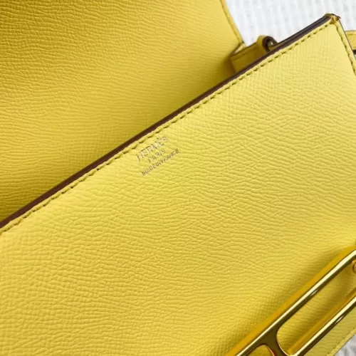 Replica Hermes AAA Quality Messenger Bags In Gold For Women #1330165 $72.00 USD for Wholesale