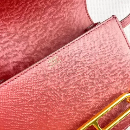 Replica Hermes AAA Quality Messenger Bags In Gold For Women #1330174 $72.00 USD for Wholesale