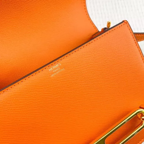 Replica Hermes AAA Quality Messenger Bags In Gold For Women #1330177 $72.00 USD for Wholesale