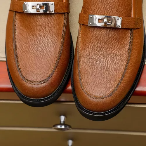 Replica Hermes Leather Shoes For Men #1330752 $85.00 USD for Wholesale