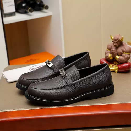Replica Hermes Leather Shoes For Men #1330753 $85.00 USD for Wholesale