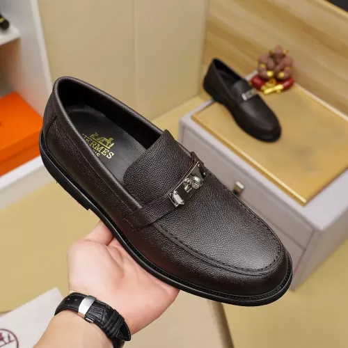 Replica Hermes Leather Shoes For Men #1330753 $85.00 USD for Wholesale