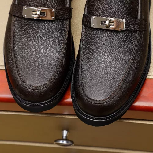Replica Hermes Leather Shoes For Men #1330753 $85.00 USD for Wholesale