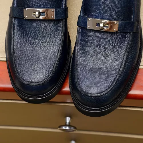 Replica Hermes Leather Shoes For Men #1330754 $85.00 USD for Wholesale