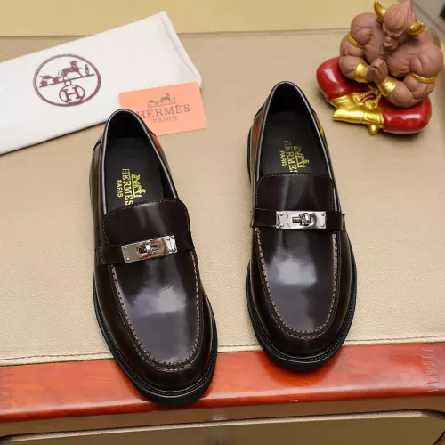 Replica Hermes Leather Shoes For Men #1330757 $85.00 USD for Wholesale