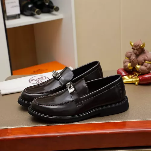 Replica Hermes Leather Shoes For Men #1330757 $85.00 USD for Wholesale