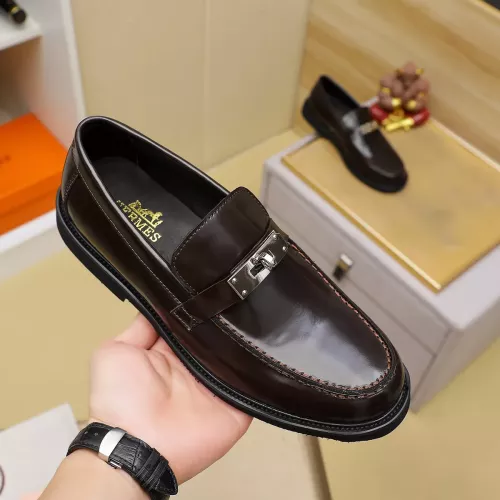 Replica Hermes Leather Shoes For Men #1330757 $85.00 USD for Wholesale