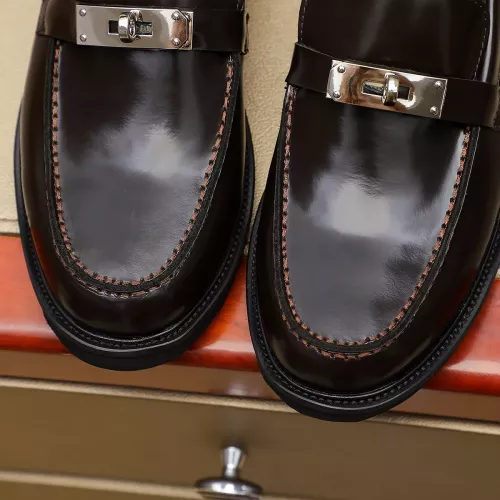 Replica Hermes Leather Shoes For Men #1330757 $85.00 USD for Wholesale