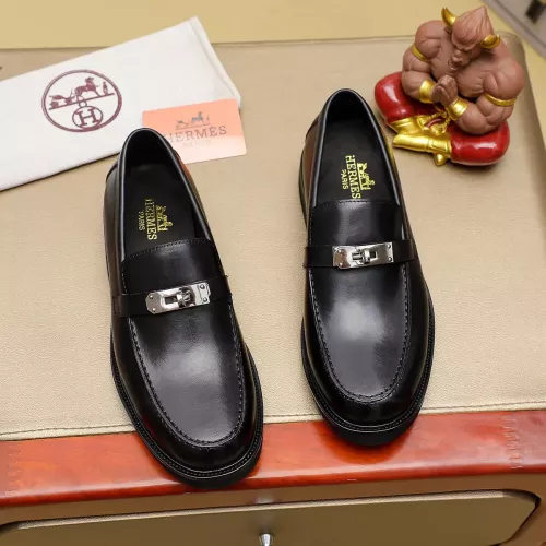 Replica Hermes Leather Shoes For Men #1330758 $85.00 USD for Wholesale