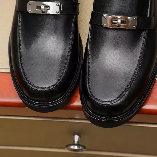 Replica Hermes Leather Shoes For Men #1330758 $85.00 USD for Wholesale