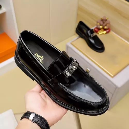 Replica Hermes Leather Shoes For Men #1330759 $85.00 USD for Wholesale