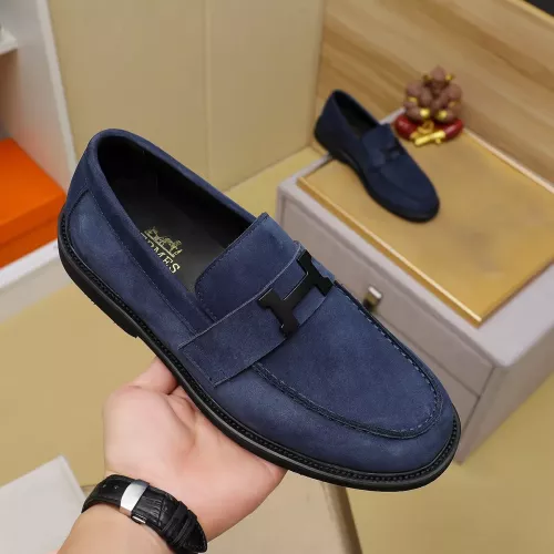 Replica Hermes Leather Shoes For Men #1330760 $85.00 USD for Wholesale