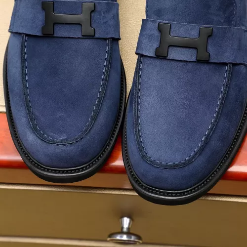 Replica Hermes Leather Shoes For Men #1330760 $85.00 USD for Wholesale
