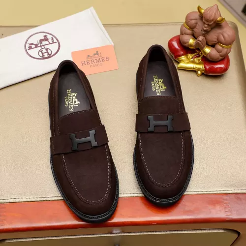 Replica Hermes Leather Shoes For Men #1330761 $85.00 USD for Wholesale