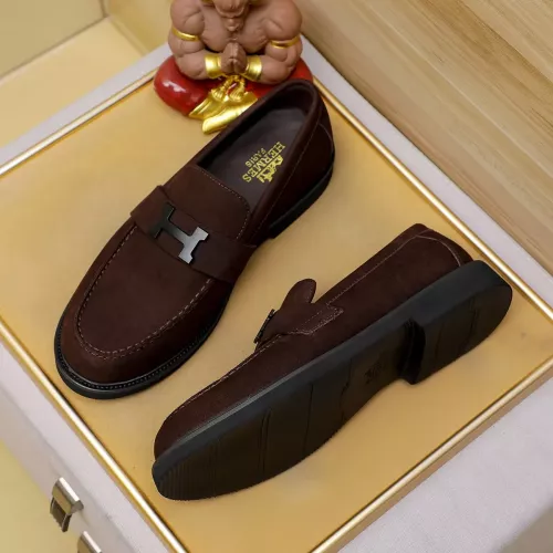 Replica Hermes Leather Shoes For Men #1330761 $85.00 USD for Wholesale