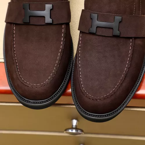 Replica Hermes Leather Shoes For Men #1330761 $85.00 USD for Wholesale