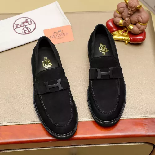 Replica Hermes Leather Shoes For Men #1330762 $85.00 USD for Wholesale