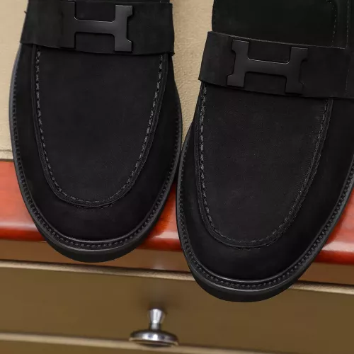 Replica Hermes Leather Shoes For Men #1330762 $85.00 USD for Wholesale