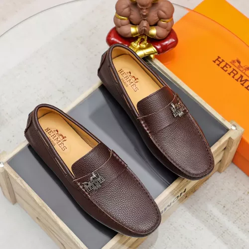 Replica Hermes Leather Shoes For Men #1330764 $72.00 USD for Wholesale