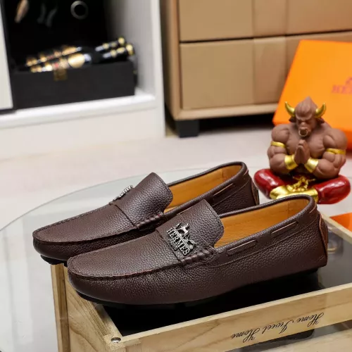 Replica Hermes Leather Shoes For Men #1330764 $72.00 USD for Wholesale