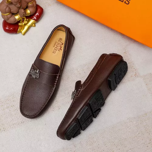 Replica Hermes Leather Shoes For Men #1330764 $72.00 USD for Wholesale
