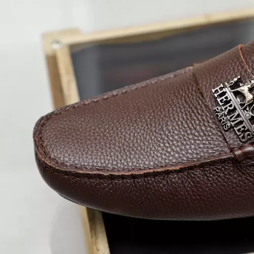 Replica Hermes Leather Shoes For Men #1330764 $72.00 USD for Wholesale