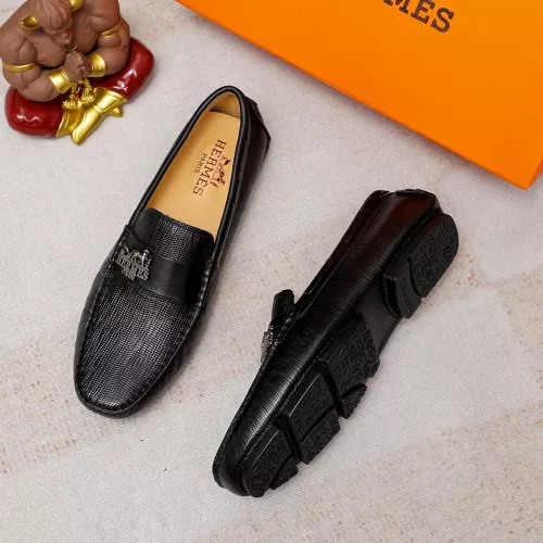 Replica Hermes Leather Shoes For Men #1330765 $72.00 USD for Wholesale