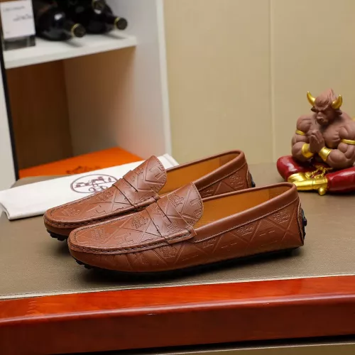 Replica Hermes Leather Shoes For Men #1330769 $76.00 USD for Wholesale