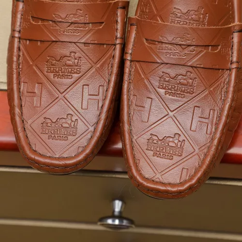 Replica Hermes Leather Shoes For Men #1330769 $76.00 USD for Wholesale