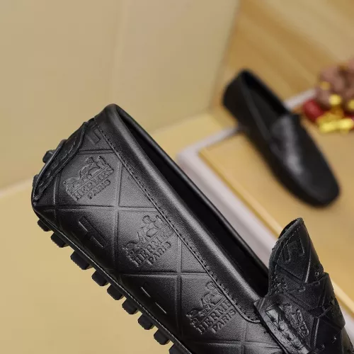 Replica Hermes Leather Shoes For Men #1330770 $76.00 USD for Wholesale