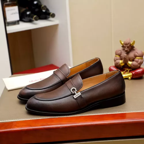 Cheap Salvatore Ferragamo Leather Shoes For Men #1330774, $$85.00 USD On Salvatore Ferragamo Leather Shoes
