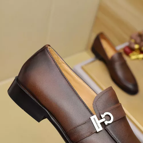 Replica Salvatore Ferragamo Leather Shoes For Men #1330774 $85.00 USD for Wholesale