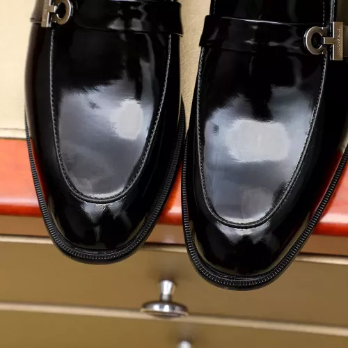 Replica Salvatore Ferragamo Leather Shoes For Men #1330780 $85.00 USD for Wholesale
