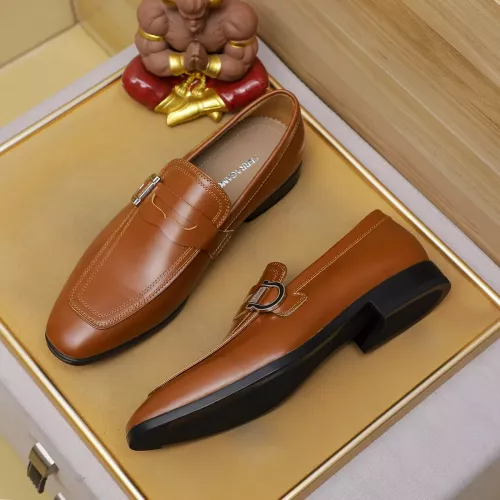 Replica Salvatore Ferragamo Leather Shoes For Men #1330791 $108.00 USD for Wholesale