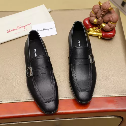 Replica Salvatore Ferragamo Leather Shoes For Men #1330792 $108.00 USD for Wholesale