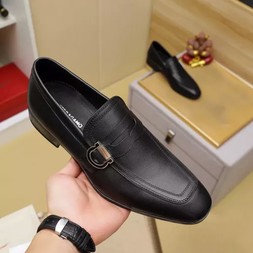 Replica Salvatore Ferragamo Leather Shoes For Men #1330792 $108.00 USD for Wholesale