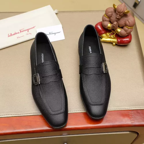 Replica Salvatore Ferragamo Leather Shoes For Men #1330793 $108.00 USD for Wholesale